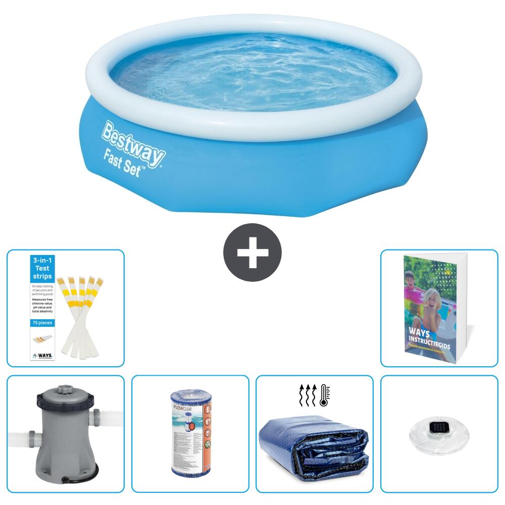 BESTWAY Basen Fast Set Okrągły - 305x76 cm - 7-częściowy S275