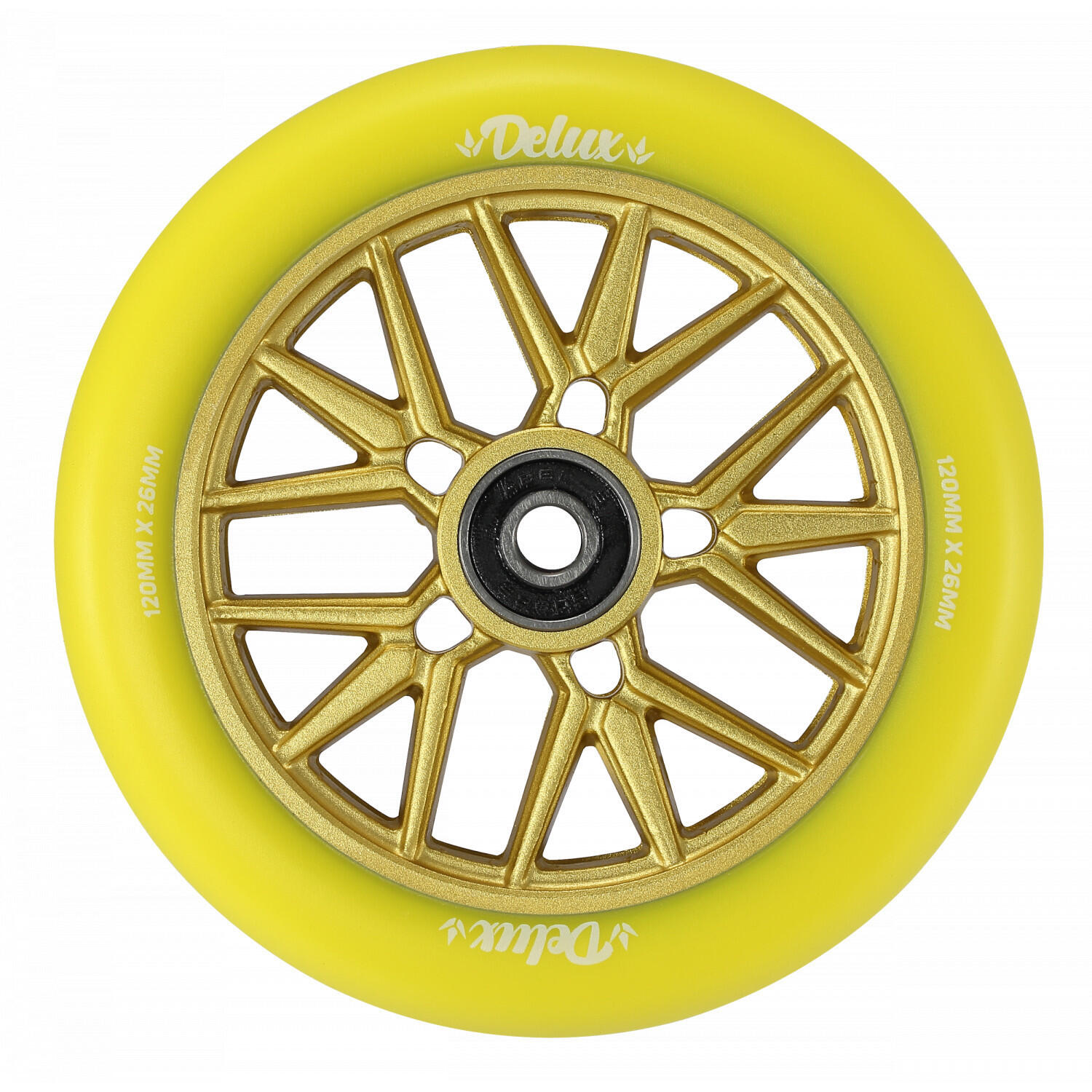 Koła do hulajnogi - 120 mm - Delux - Żółte / Żółte - Blunt Scooters