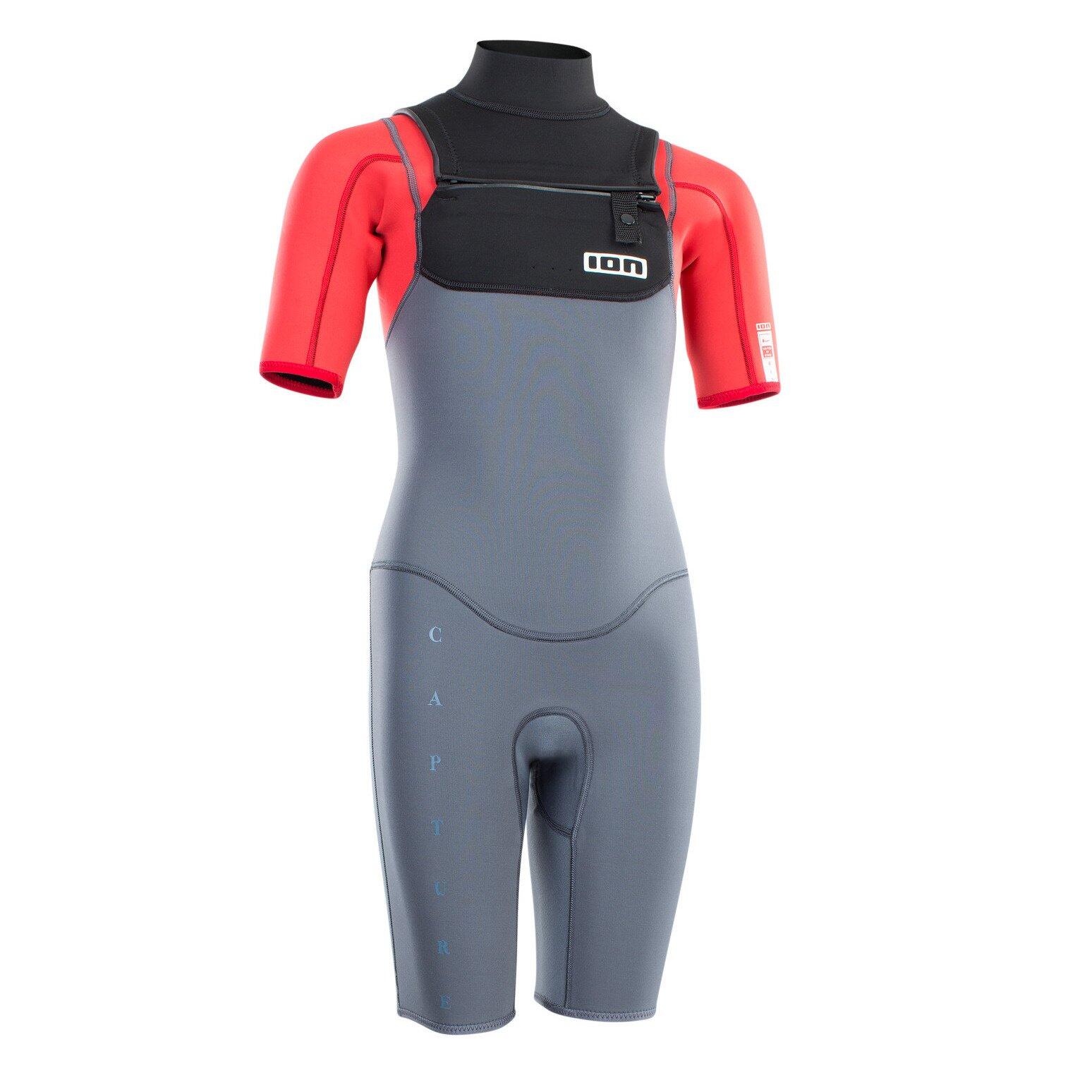 Pianka surfingowa dziecięca ION Capture 2/2 Shorty Back Zip Jr steel blue/red