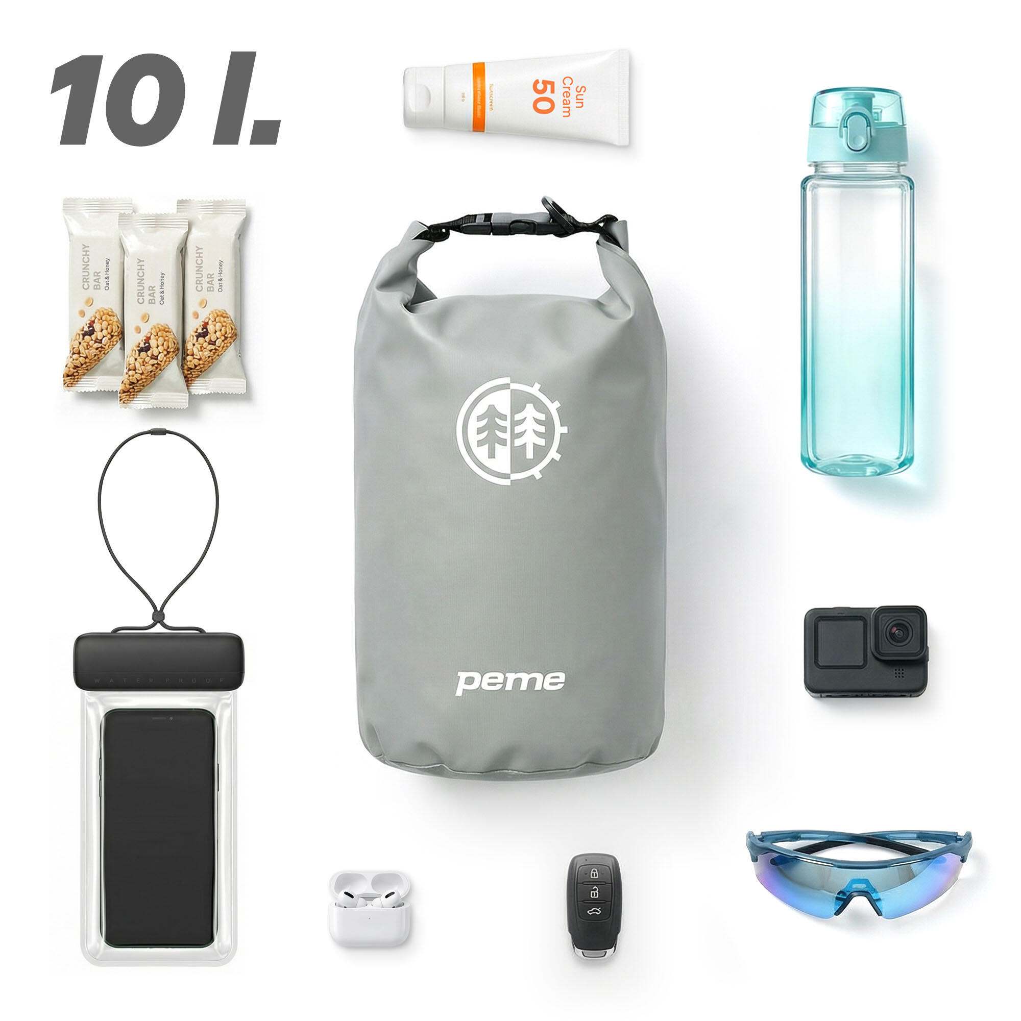 Worek wodoodporny PEME Dry Bag 10L wodoszczelny SUP żeglarski kajakowy PVC