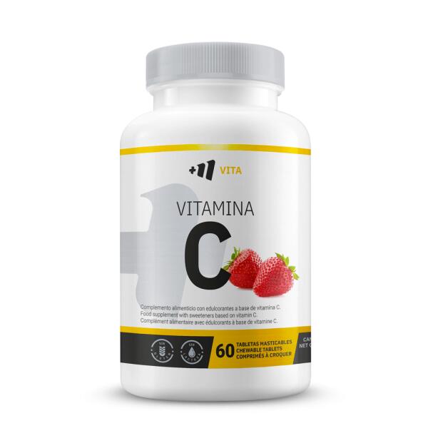 Witamina C 1000 mg do żucia - 60 tabletek o smaku truskawkowo-kwaśnym MASMUSCULO