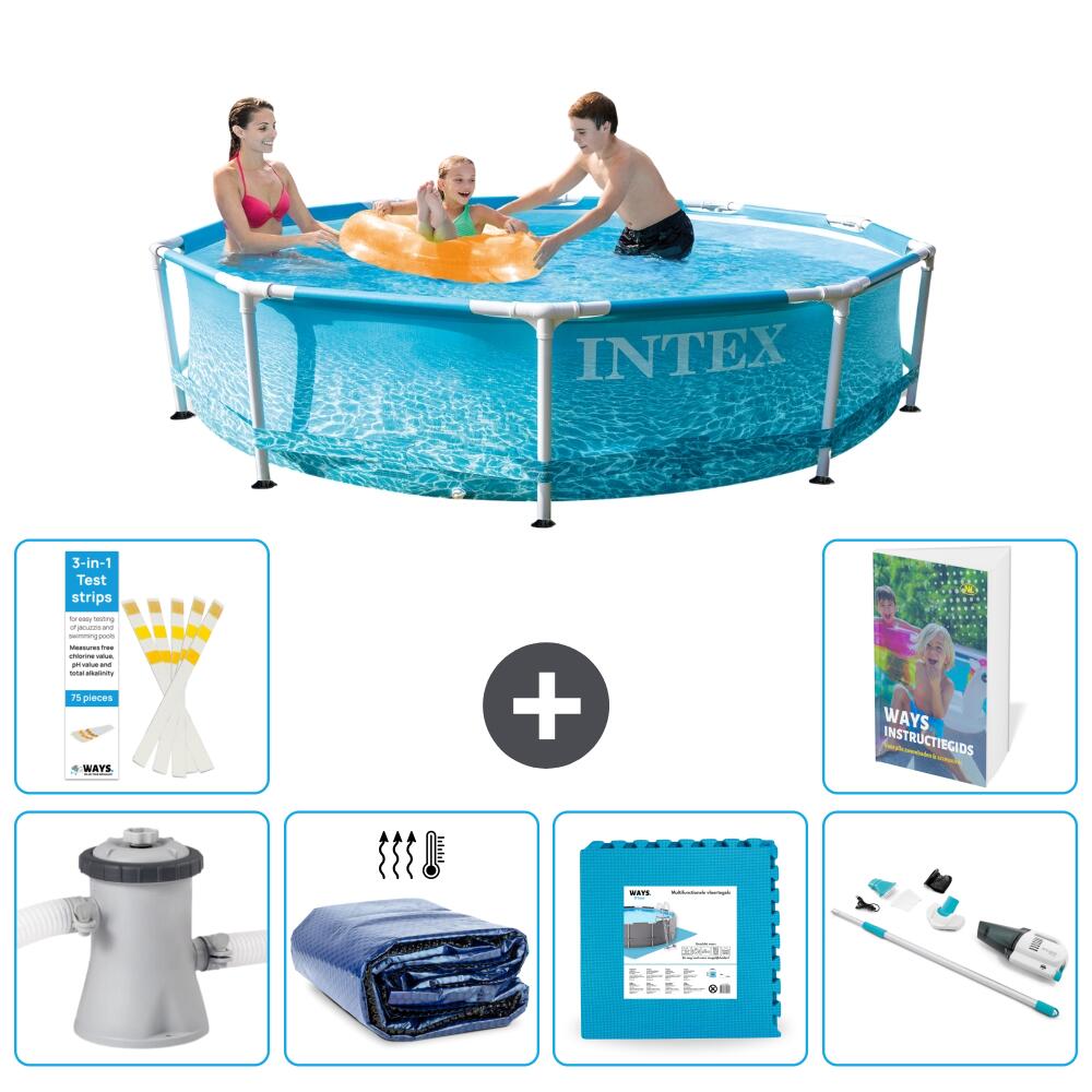 INTEX Basen ze stelażem Okrągły - 305x76 cm - 7-częściowy S319