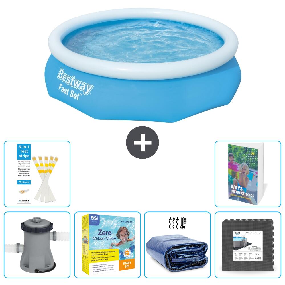 BESTWAY Basen Fast Set Okrągły - 305x76 cm - 7-częściowy S285