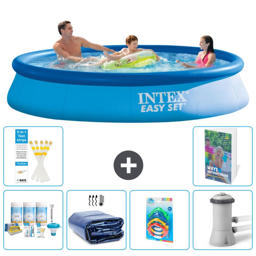 INTEX Basen Easy Set Okrągły - 366x76 cm - 7-częściowy S108