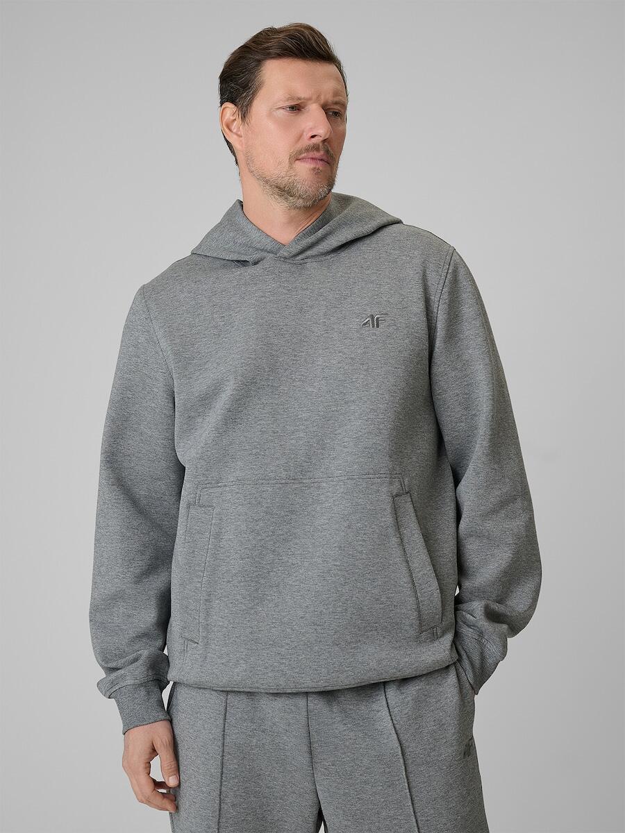 Bluza dresowa regular z kapturem męska 4F 4FRSS26TSWSM2793