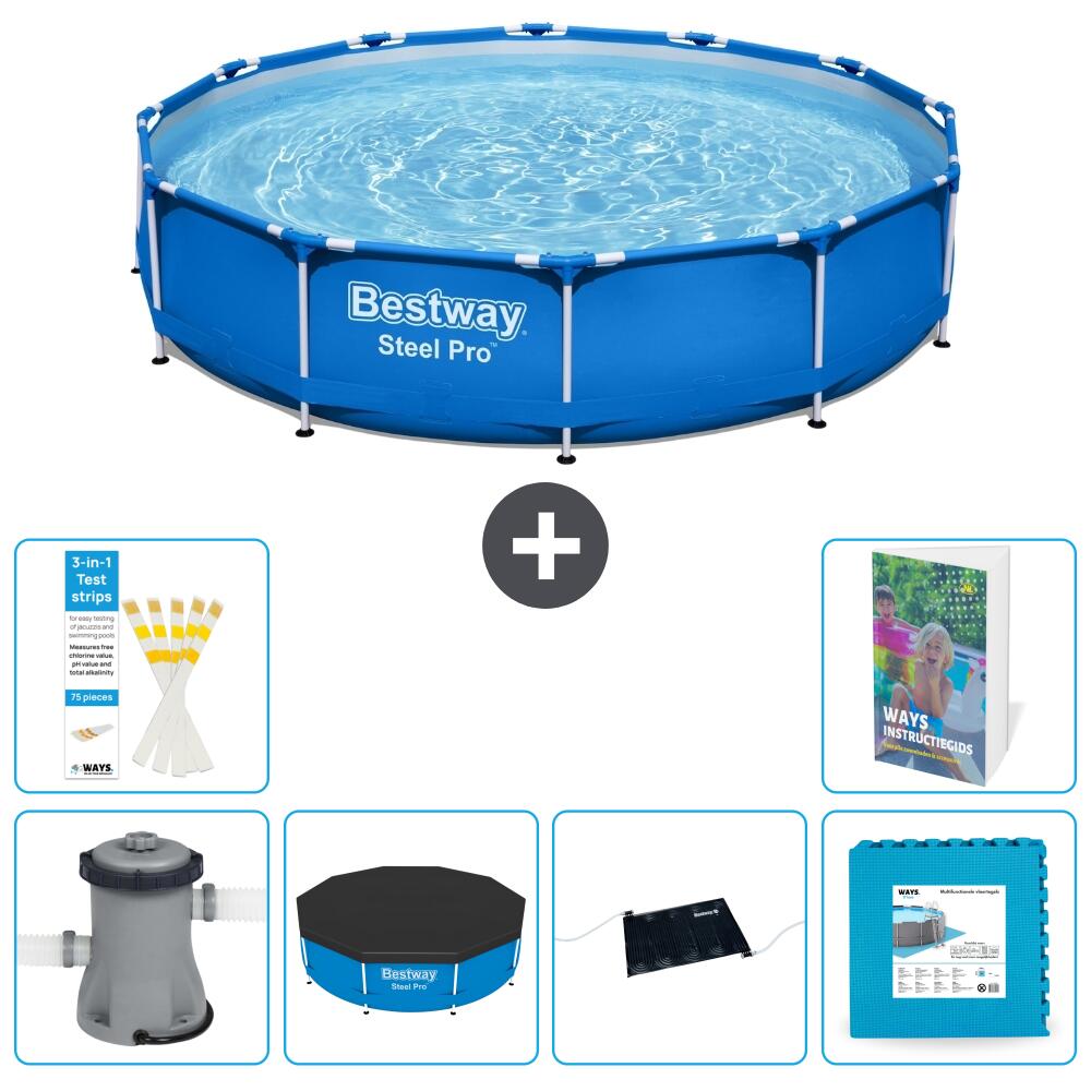 BESTWAY Basen Steel Pro Okrągły - 305x76 cm - 7-częściowy S273