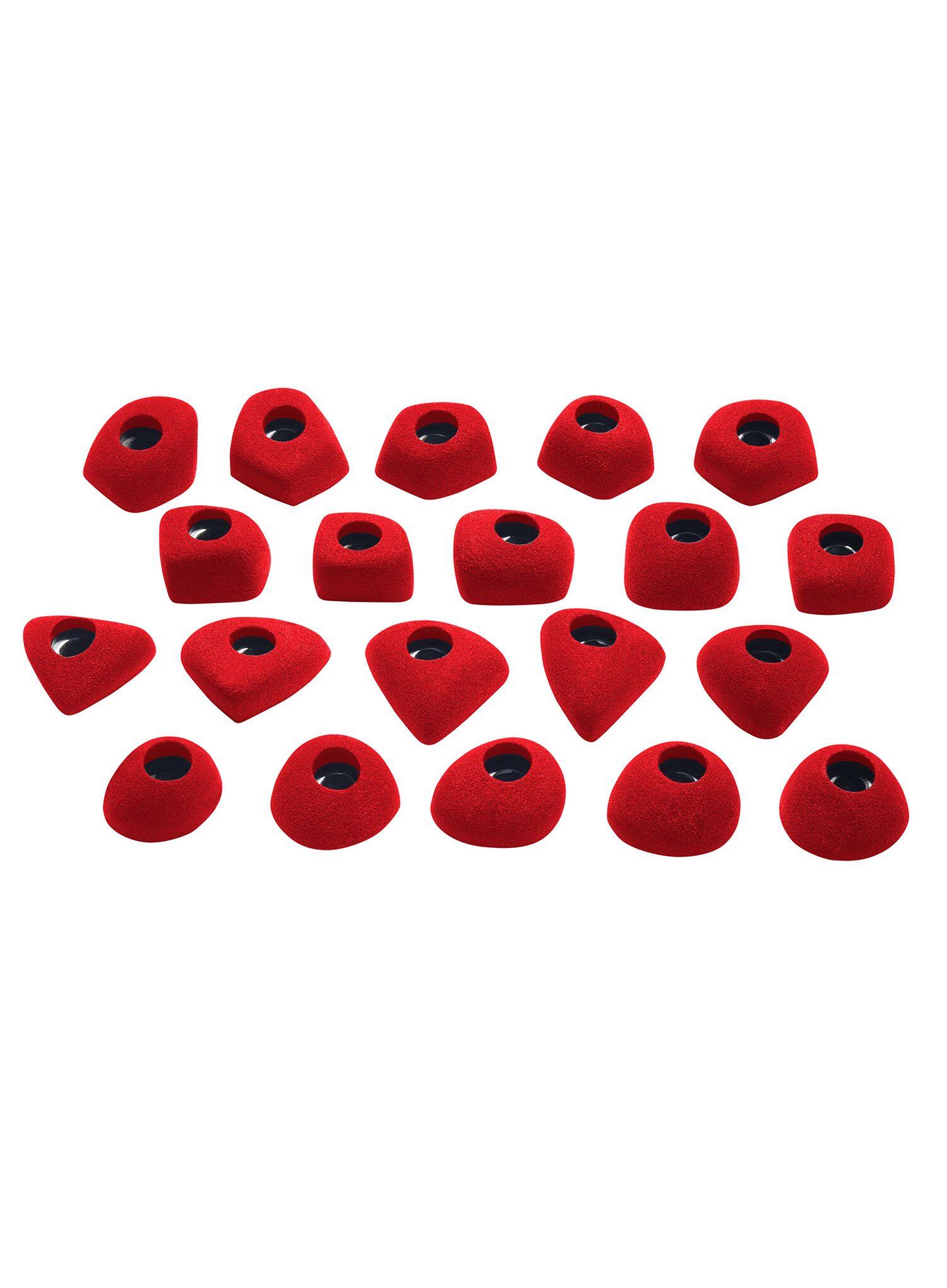 Chwyty wspinaczkowe Ocun Footholds Set 1 Bolt-on - red