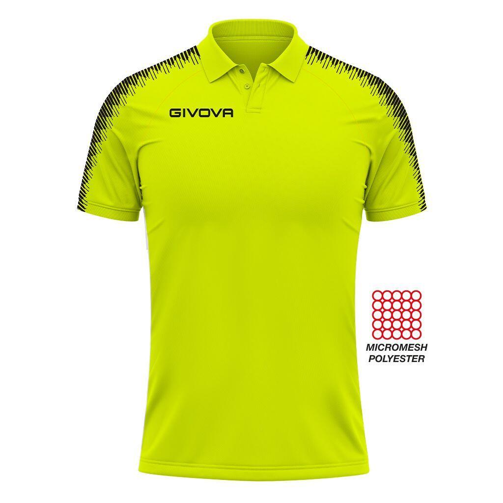 Polo Givova Fluo Żółte 2XL - Oddychające i Lekkie