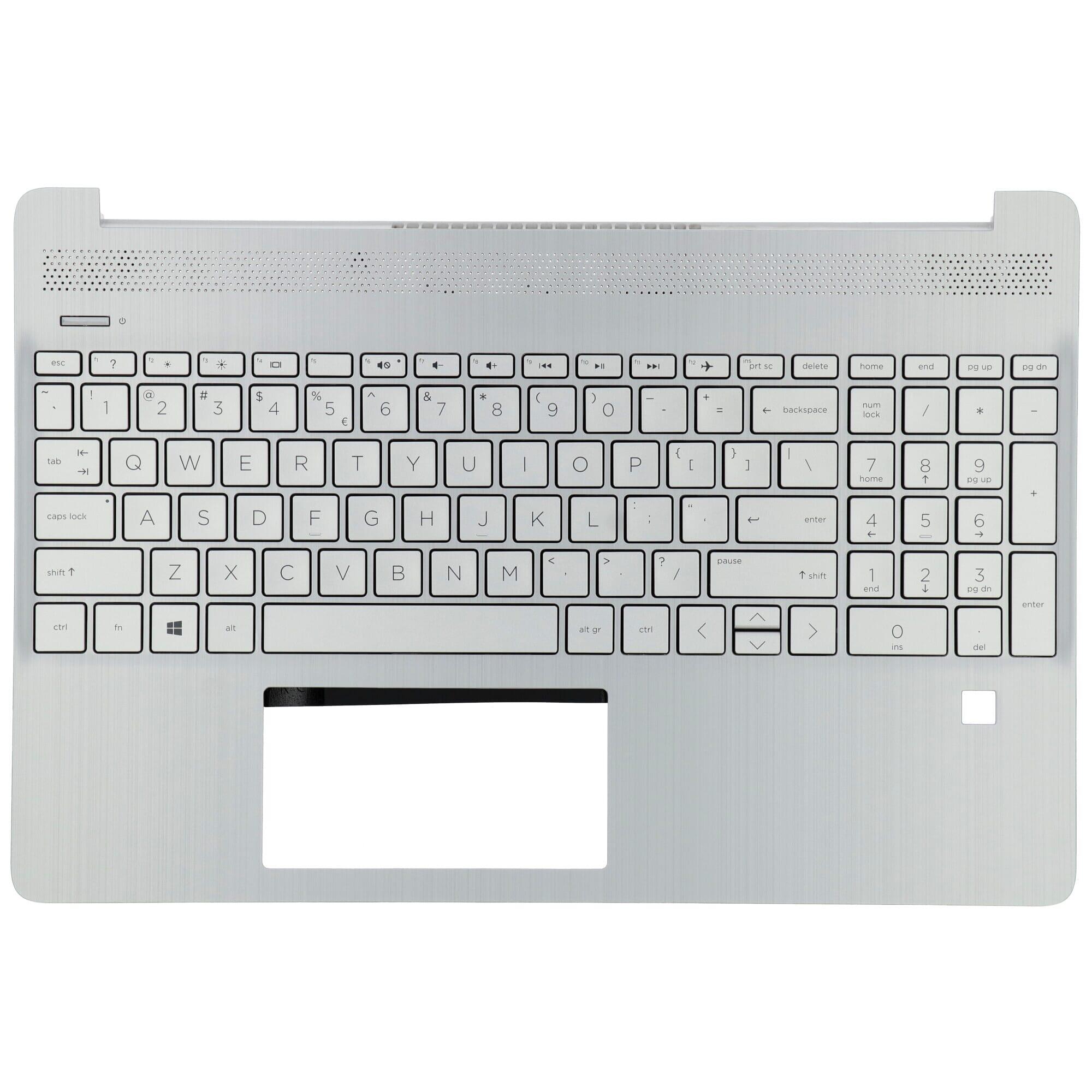 Klawiatura HP do laptopa QWERTY US z top cover - Srebrna