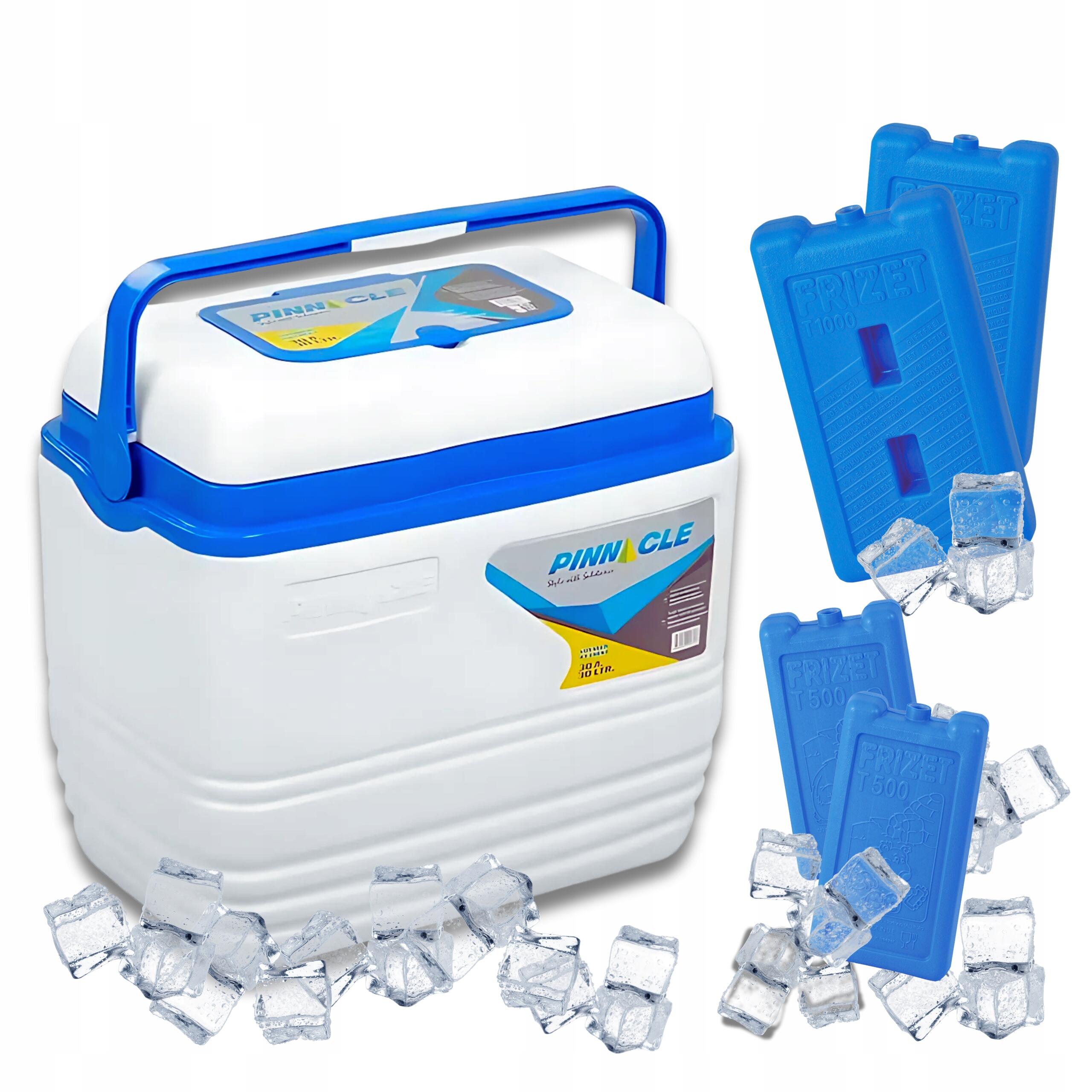Lodówka Turystyczna 30L Biała PINNACLE Voyager + 4 wkładów 2x 0 5l 2x 1L