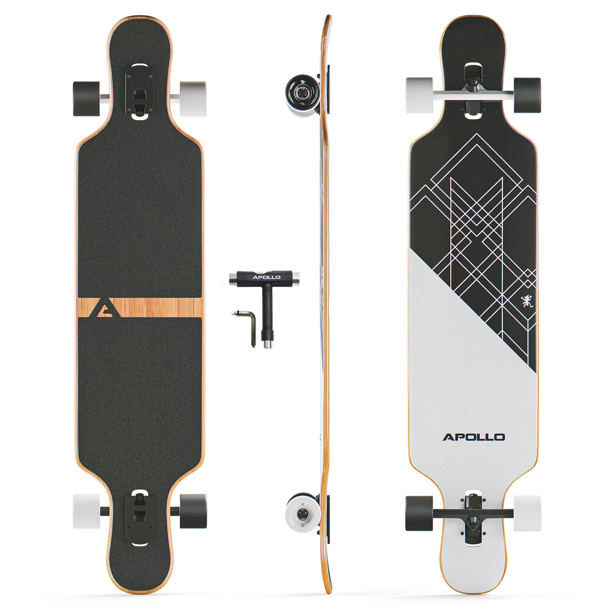 Longboard Twin Tip DT Fiberglas wyjątkowo lekki i stabilny