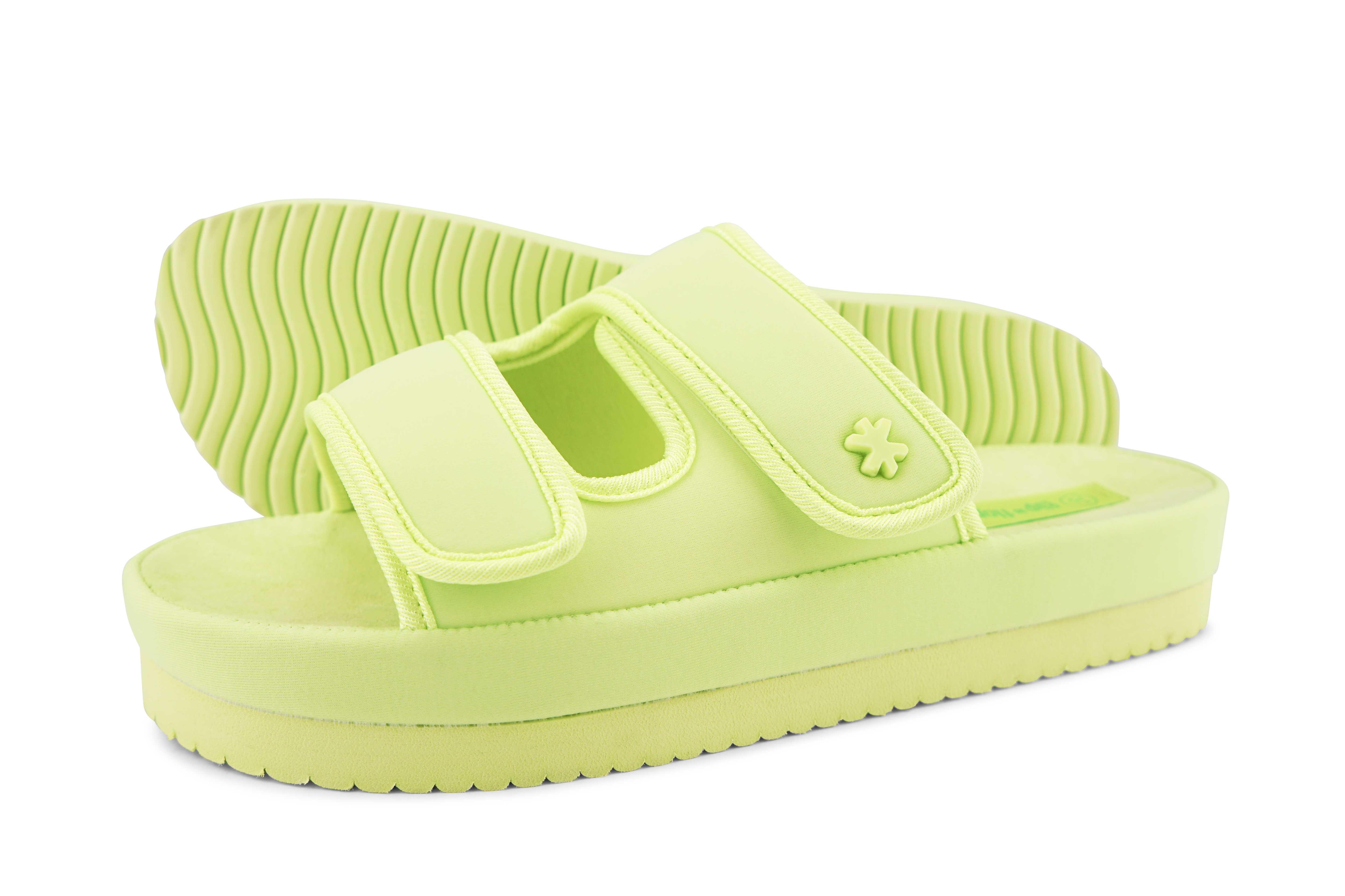 Klapki plażowe damskie Flip Flop Velcro Flower
