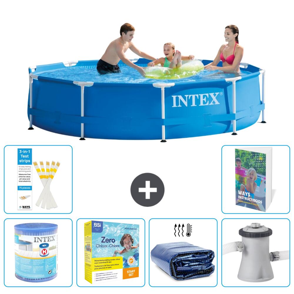INTEX Basen ze stelażem Okrągły - 305x76 cm - 7-częściowy S50