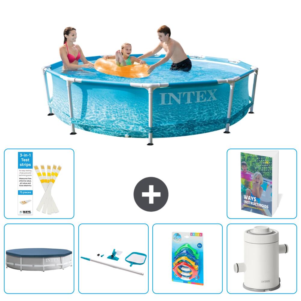 INTEX Basen ze stelażem Okrągły - 305x76 cm - 7-częściowy S151