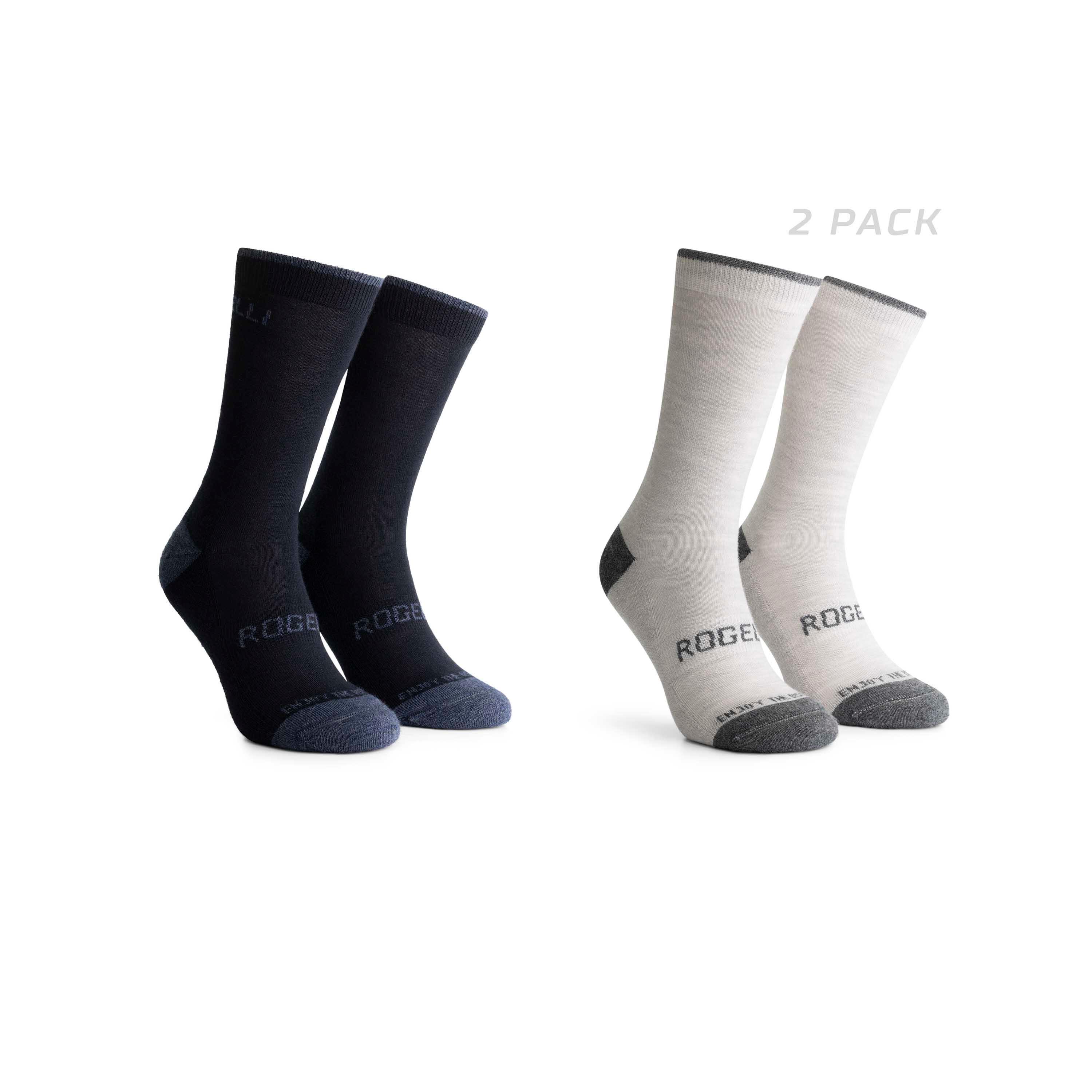 Skarpetki zimowe unisex Rogelli Merino z owczej wełny 2-pack