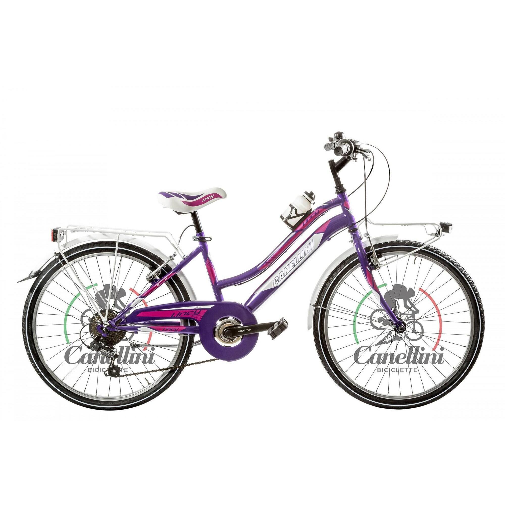 Rower Dziecięcy MTB Canellini LINCY 24 - Fioletowy/Fuksja
