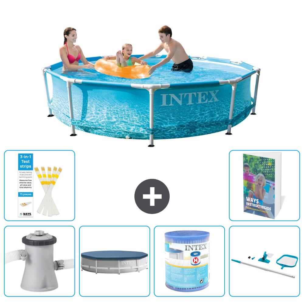 INTEX Basen ze stelażem Okrągły - 305x76 cm - 7-częściowy S304