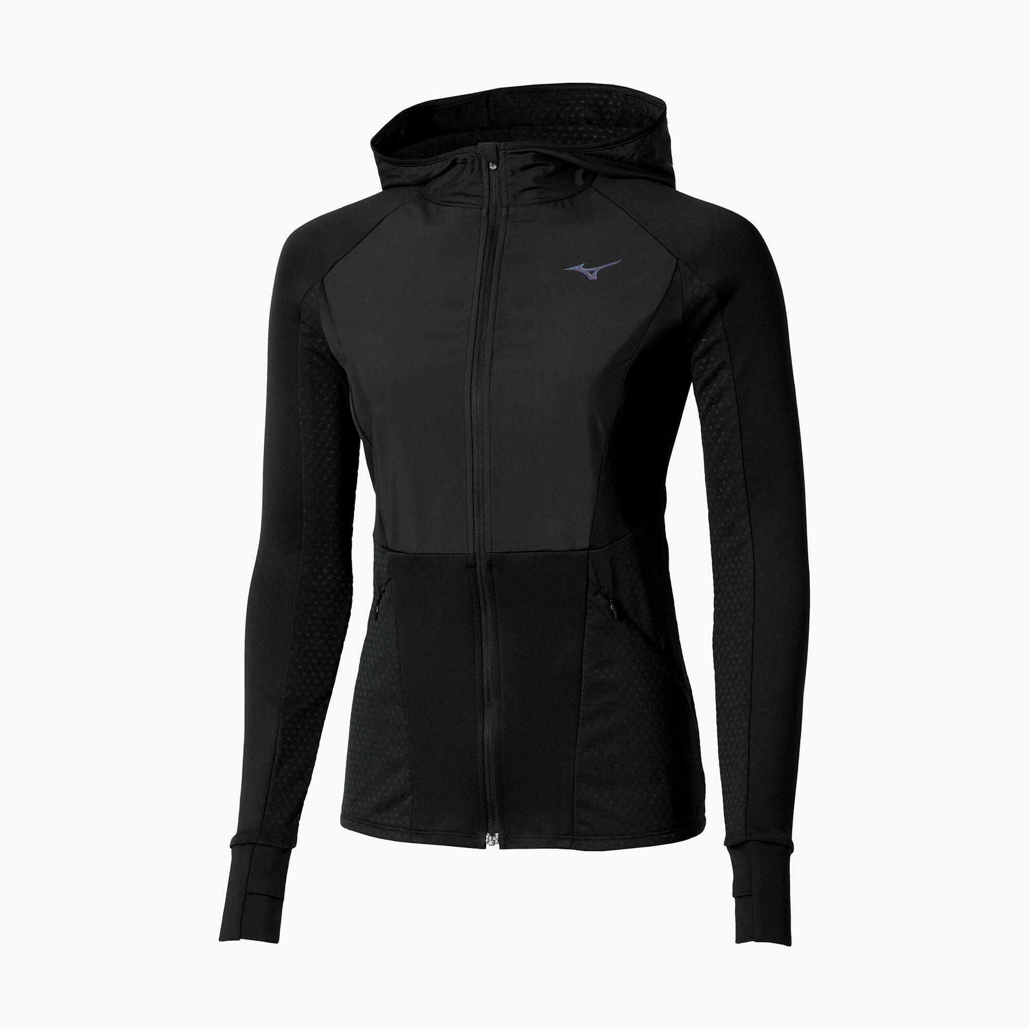 Kurtka do biegania damska Mizuno Active Warm Hybrid Full Zip Hooded