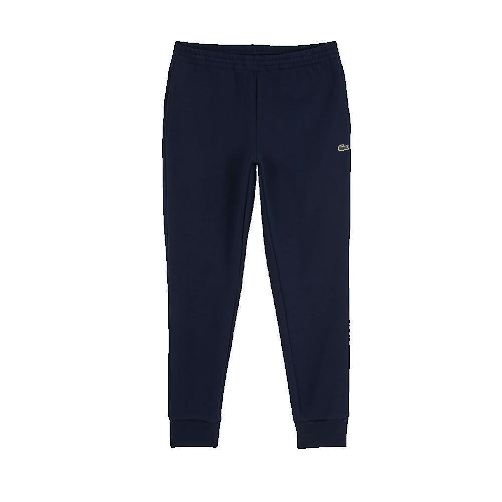 Spodnie Lacoste slim fit z organicznej bawełny granatowe