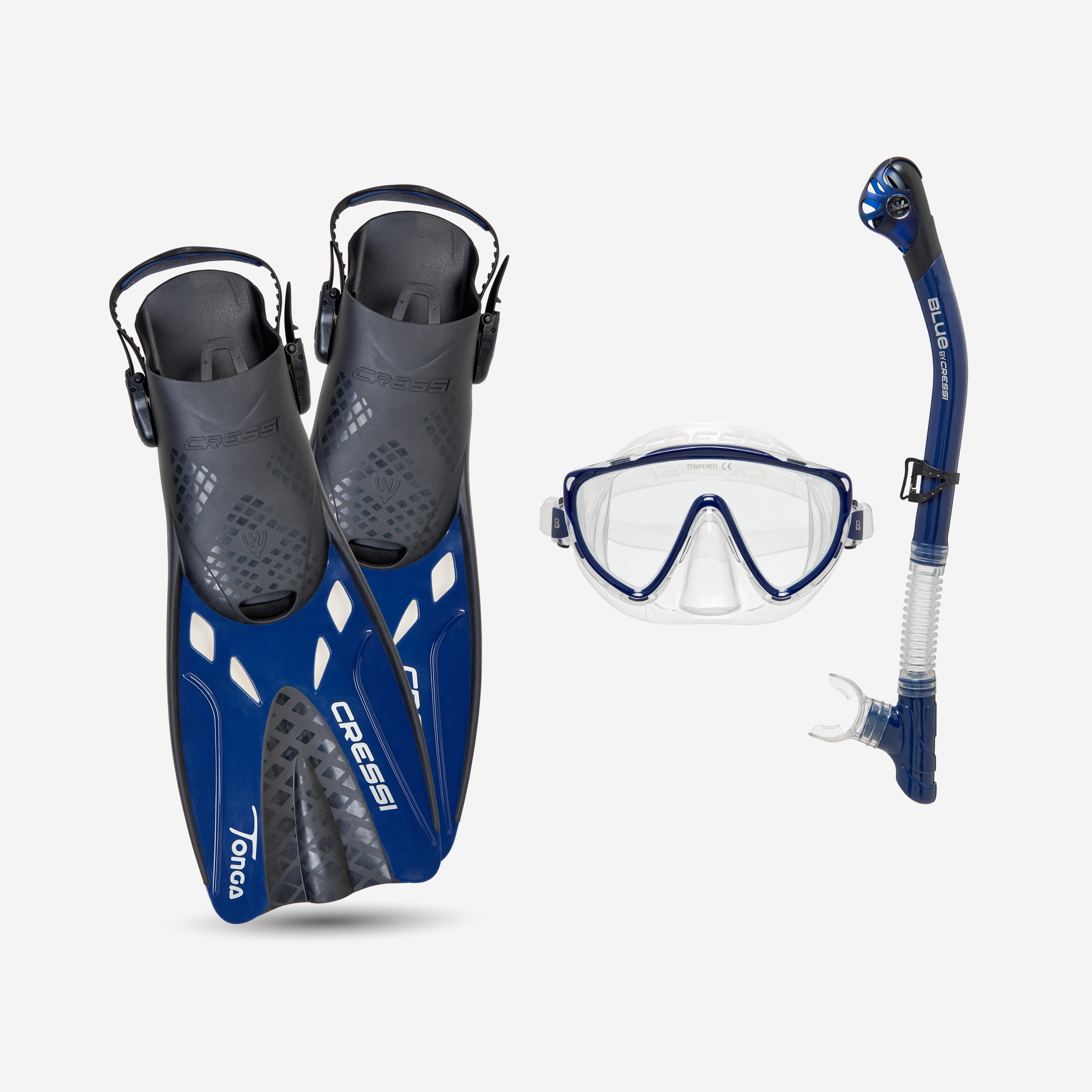 Zestaw do snorkelingu płetwy, maska, fajka Cressi Tino