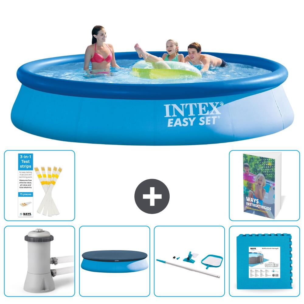 INTEX Basen Easy Set Okrągły - 396x84 cm - 7-częściowy S191