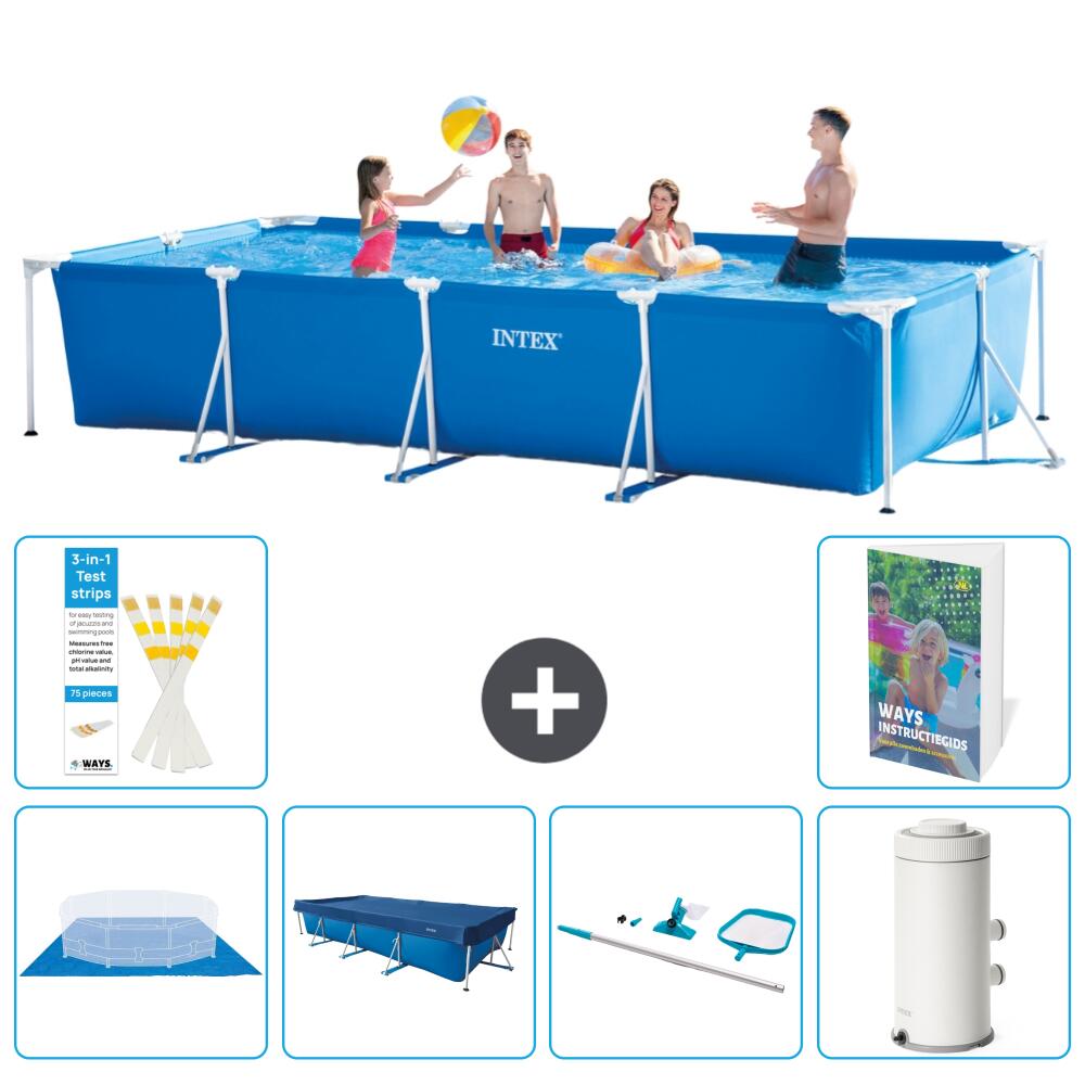 INTEX Basen ze stelażem Prostokątny - 450x220x84 cm - 7-częściowy S119