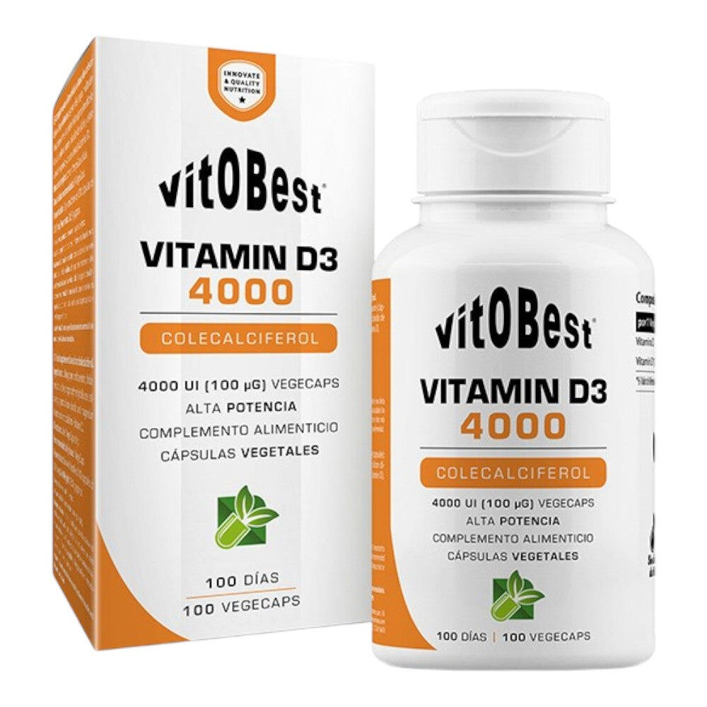 Witamina D3 4000 IU - 100 kapsułek roślinnych VitoBest