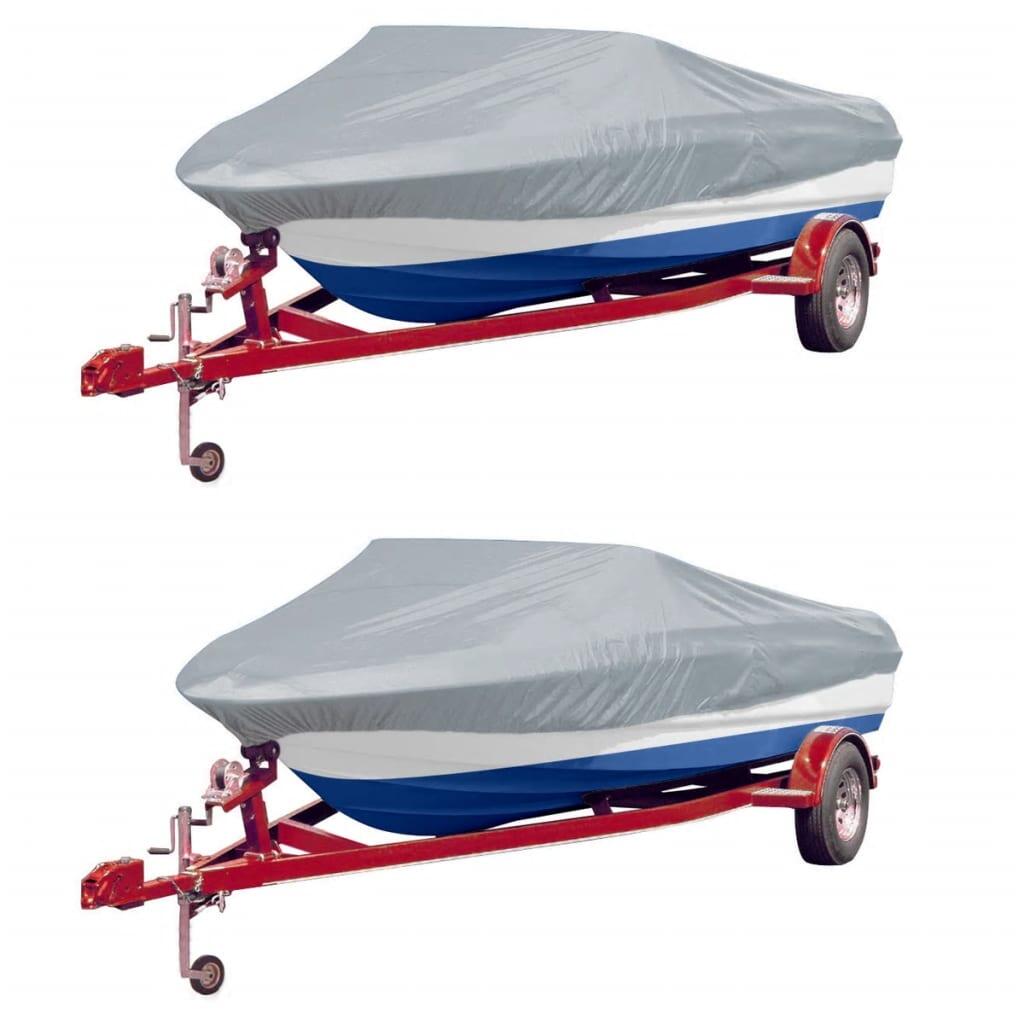 VidaXL Pokrowce do łodzi 2 szt. 427-488 x 229 cm Szary