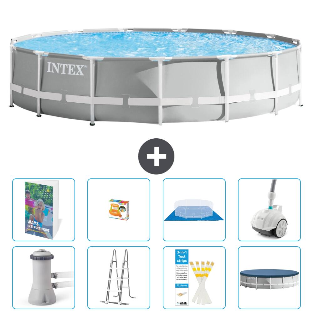 INTEX Basen Prism Frame Okrągły - 457x107 cm - 9-częściowy S590