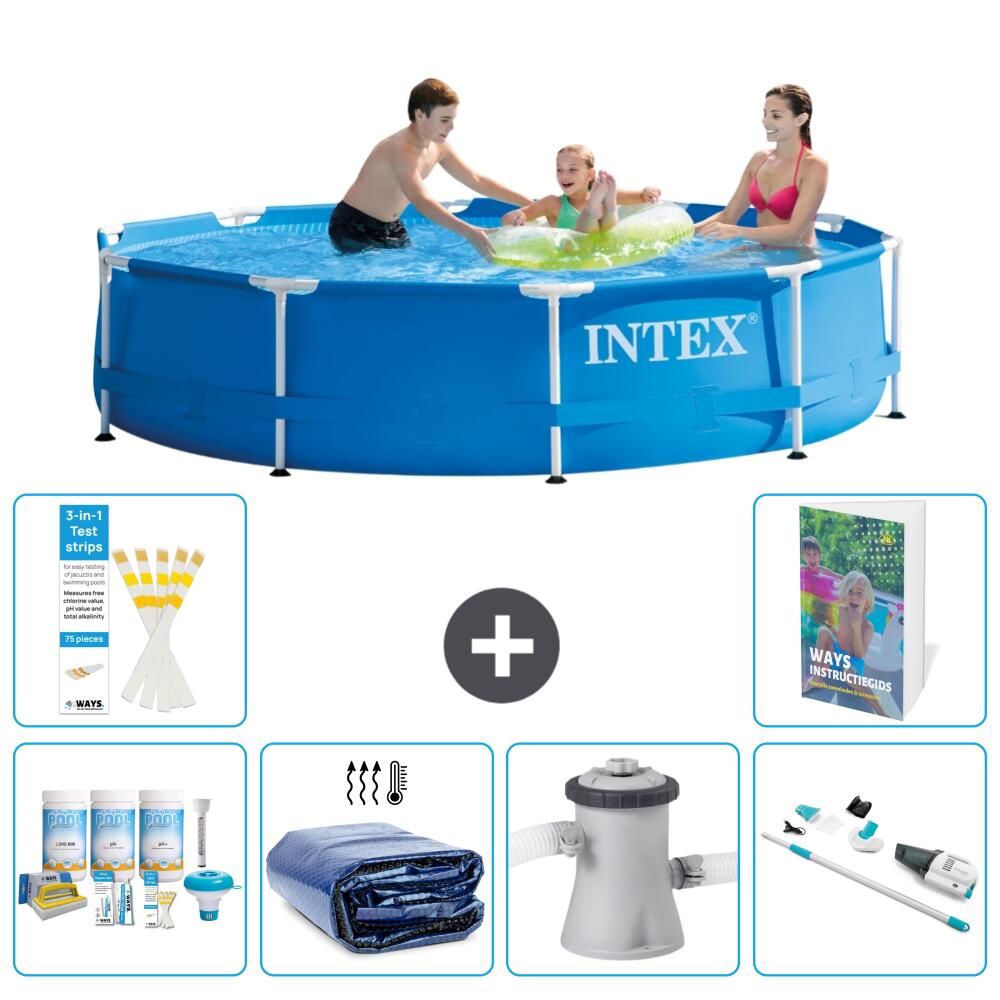 INTEX Basen ze stelażem Okrągły - 305x76 cm - 7-częściowy S165