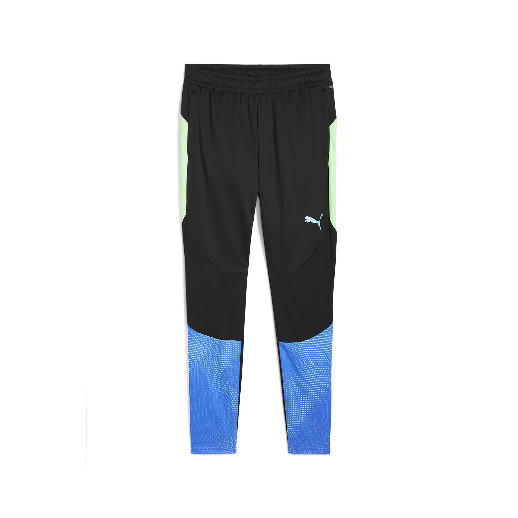 Męskie spodnie treningowe individualFINAL PUMA Black Fizzy Apple Yellow