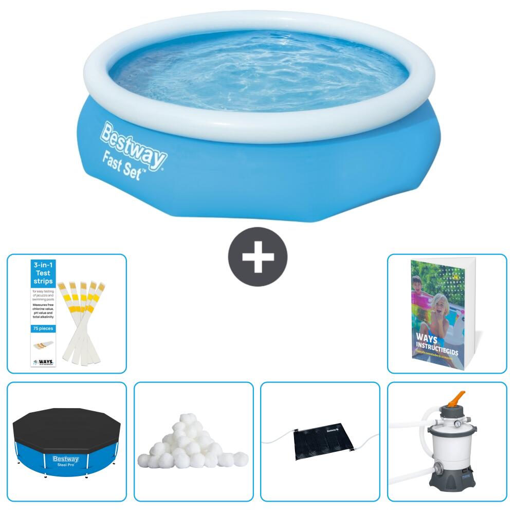 BESTWAY Basen Fast Set Okrągły - 305x76 cm - 7-częściowy S12