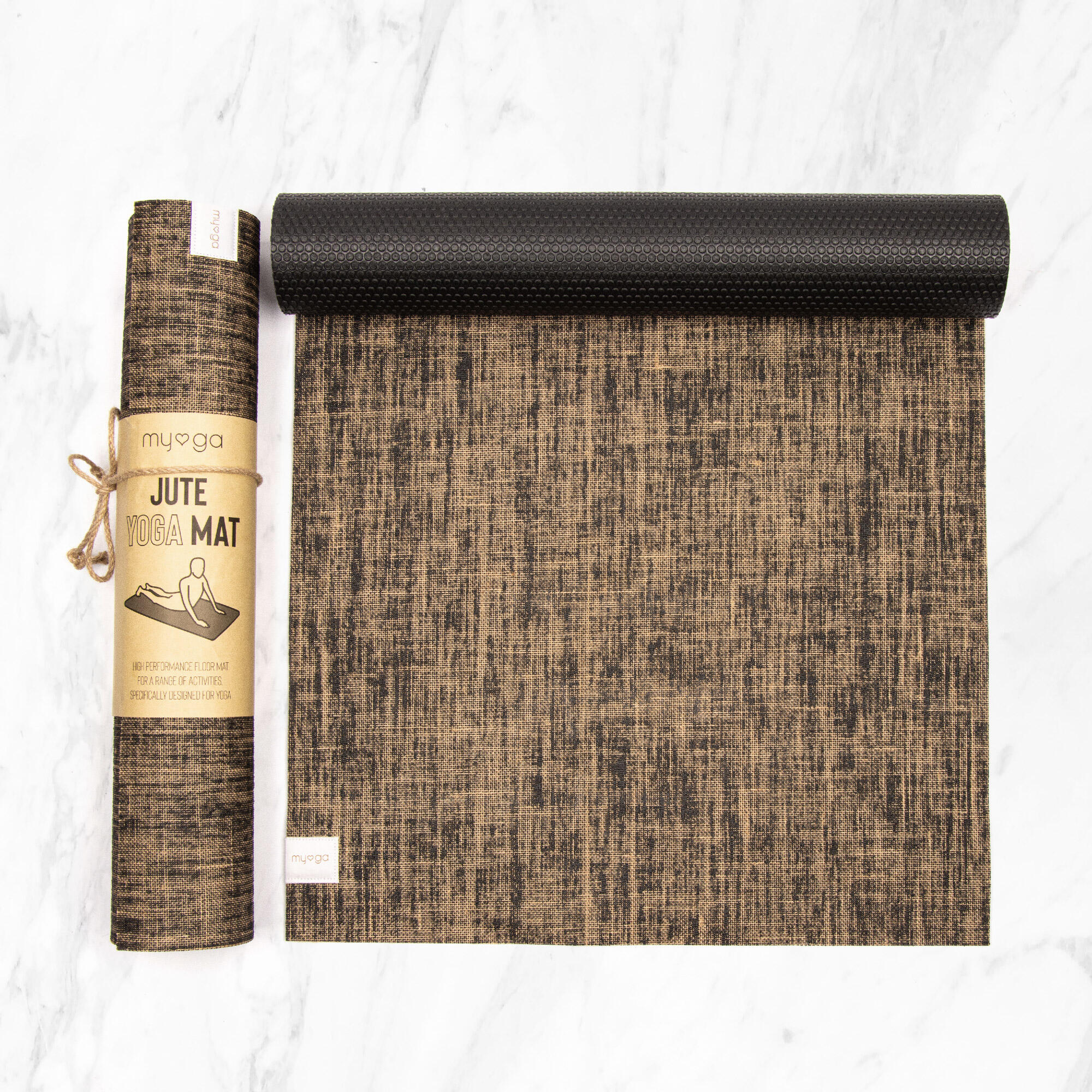 Mata do jogi myga - Jute 5mm - czarny