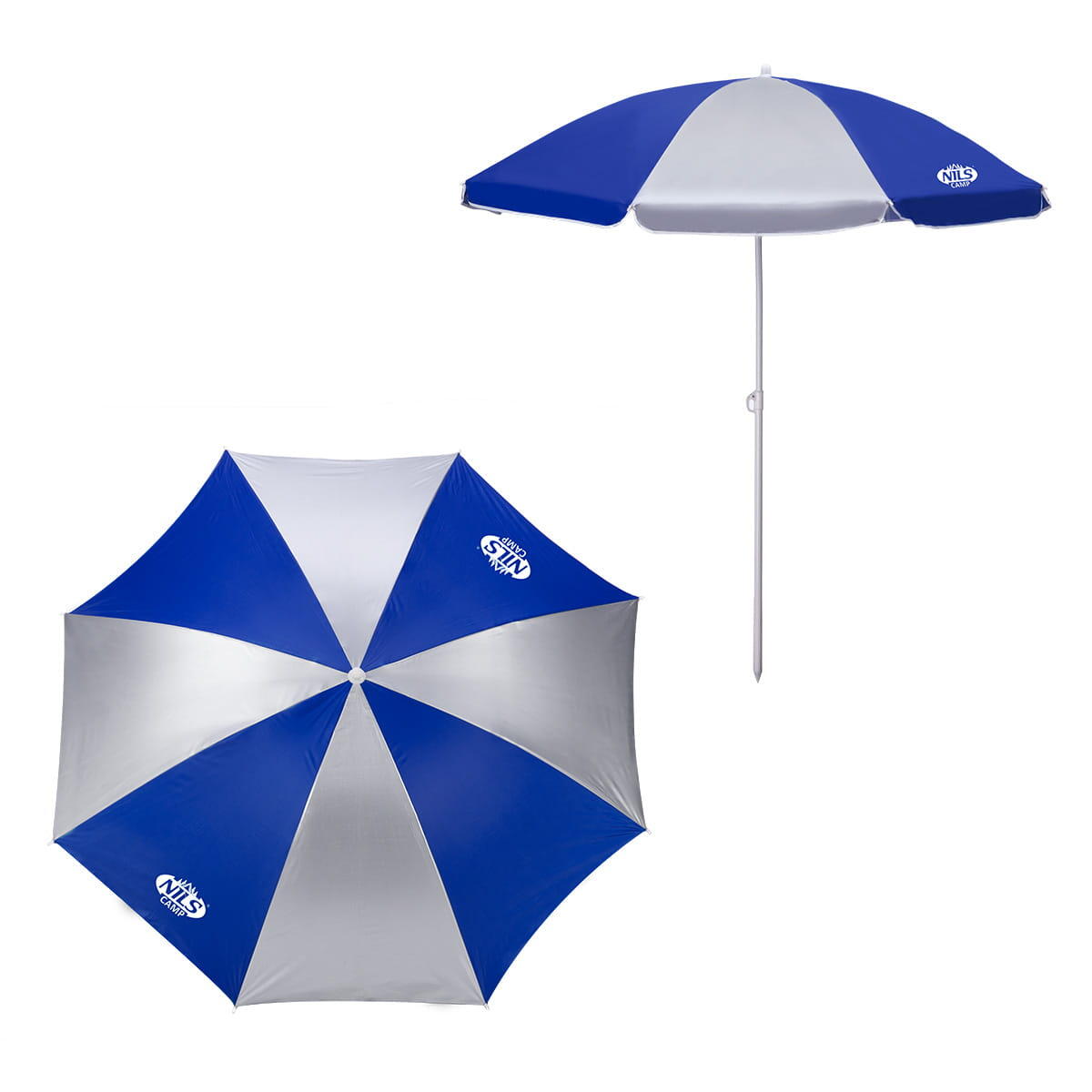 Parasol plażowy NILS CAMP NC7813 z regulacją kąta SPF 40+ 160 cm