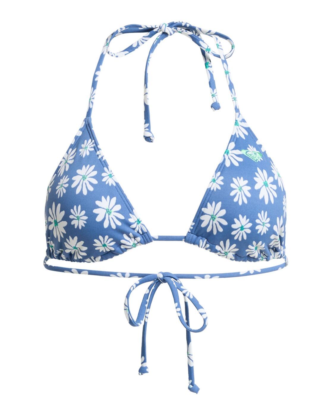 Trójkątny stanik bikini dla Kobiety PRINTED ESSENTIALS TIKI TRI Niebieski