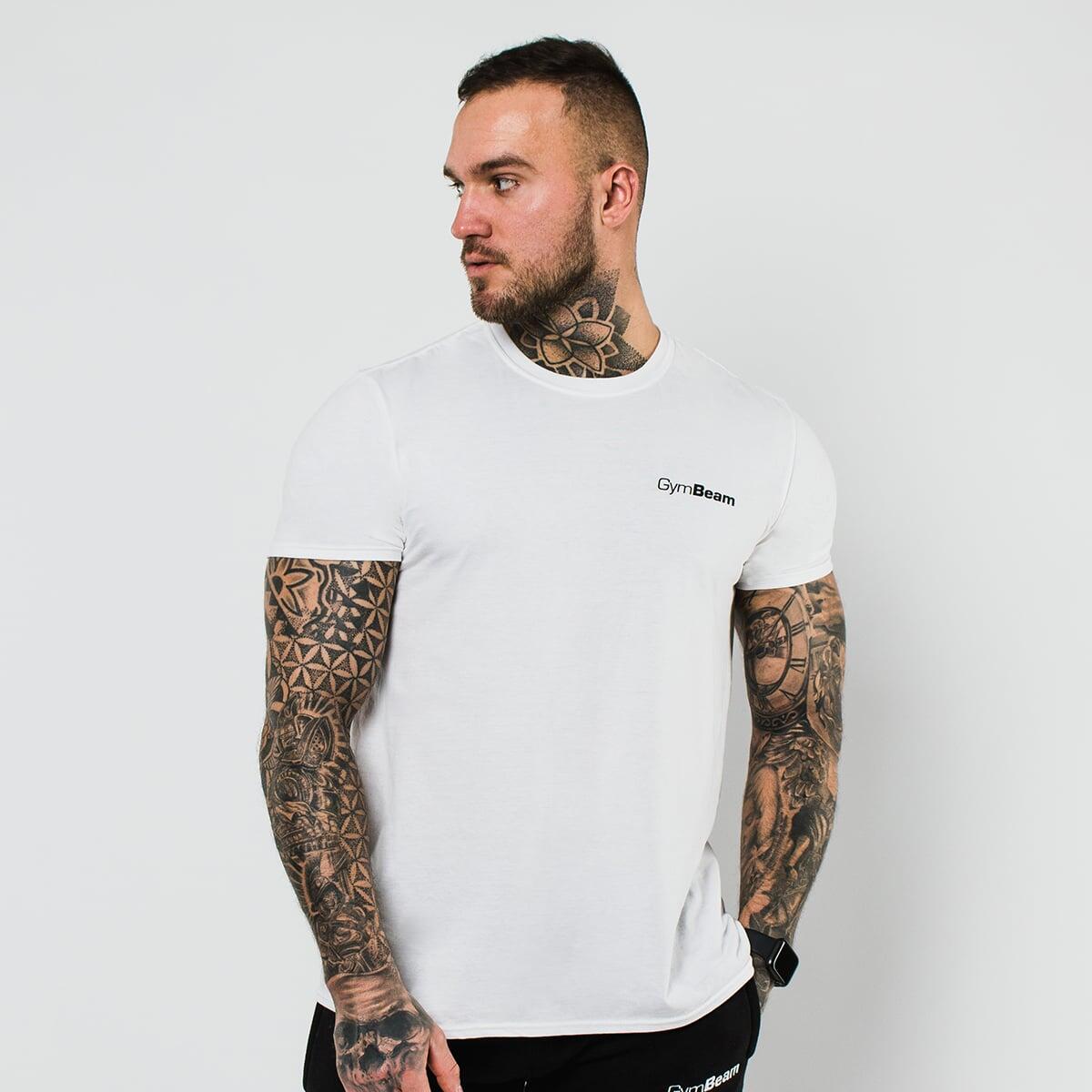 Koszulka męska fitness regular biała Basic