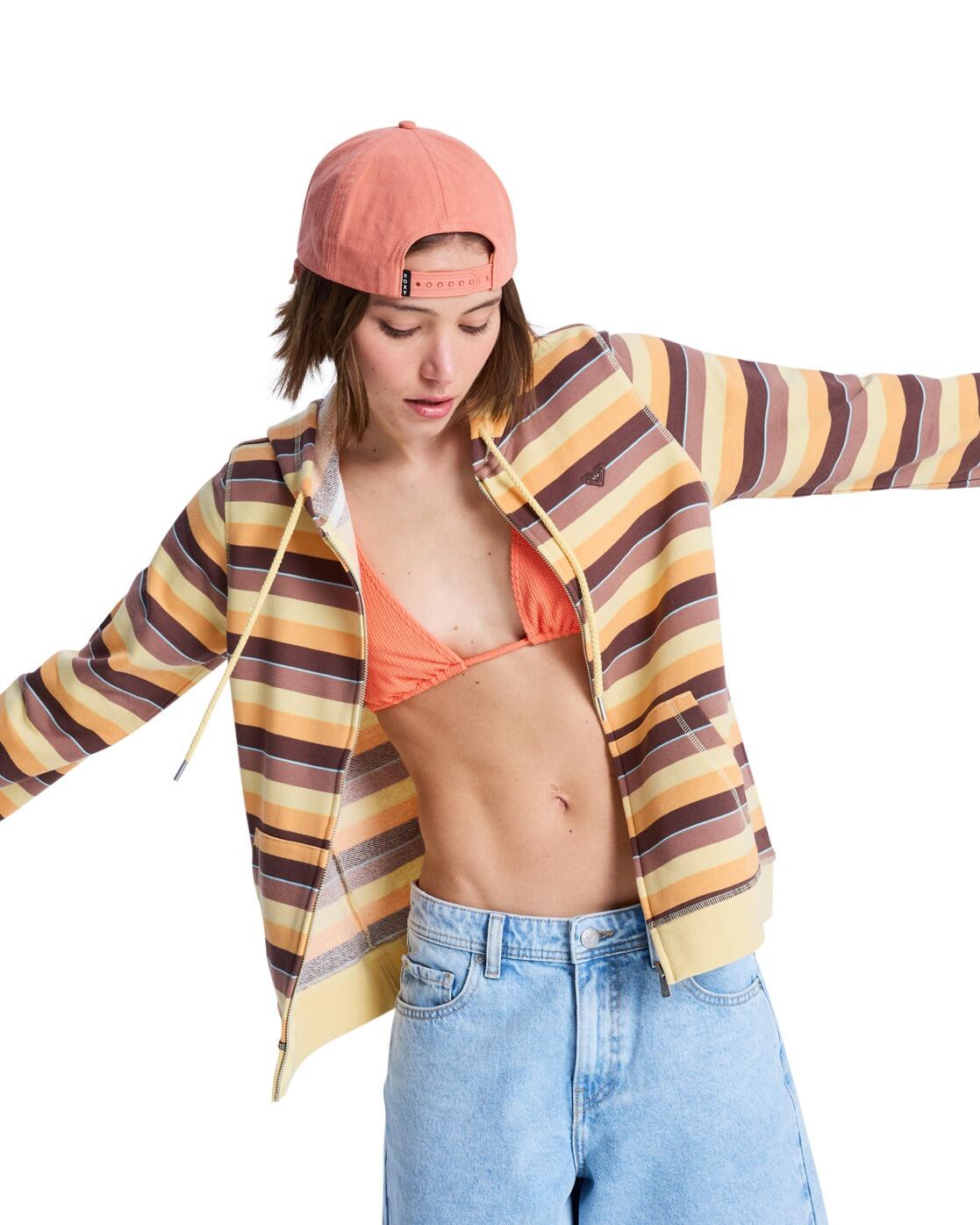 Bluza z kapturem dla Kobiety PERFECT STRIPE Brązowy