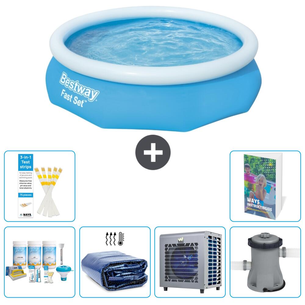 BESTWAY Basen Fast Set Okrągły - 305x76 cm - 7-częściowy S128
