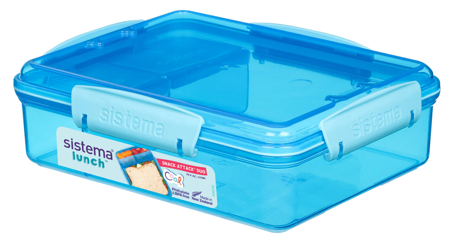 Snack Box Lunch Snack Attack Duo z 2 oddzielnymi przegródkami 975 ml