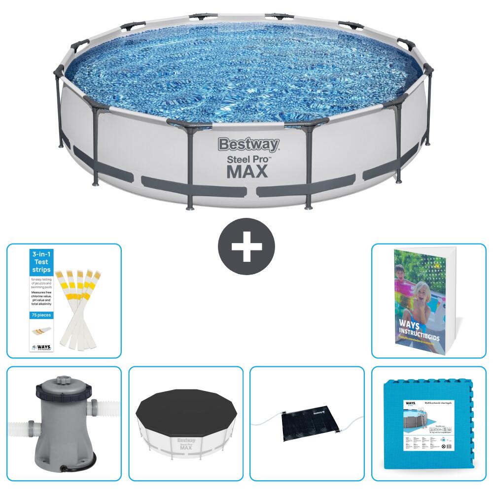 BESTWAY Basen Steel Pro MAX Okrągły - 366x76 cm - 7-częściowy S273