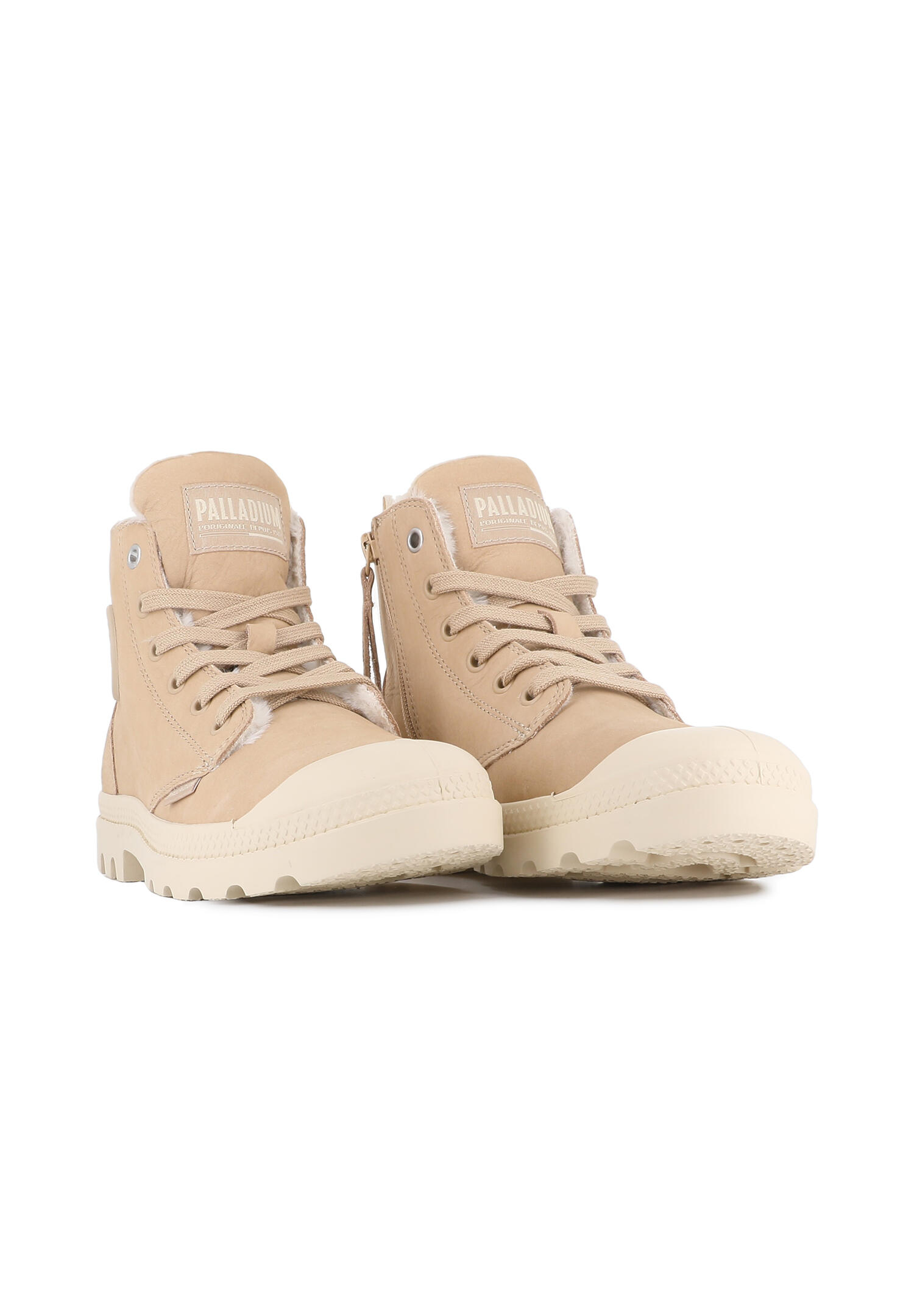 PALLADIUM PAMPA HI ZIP WL Jasnobrązowy