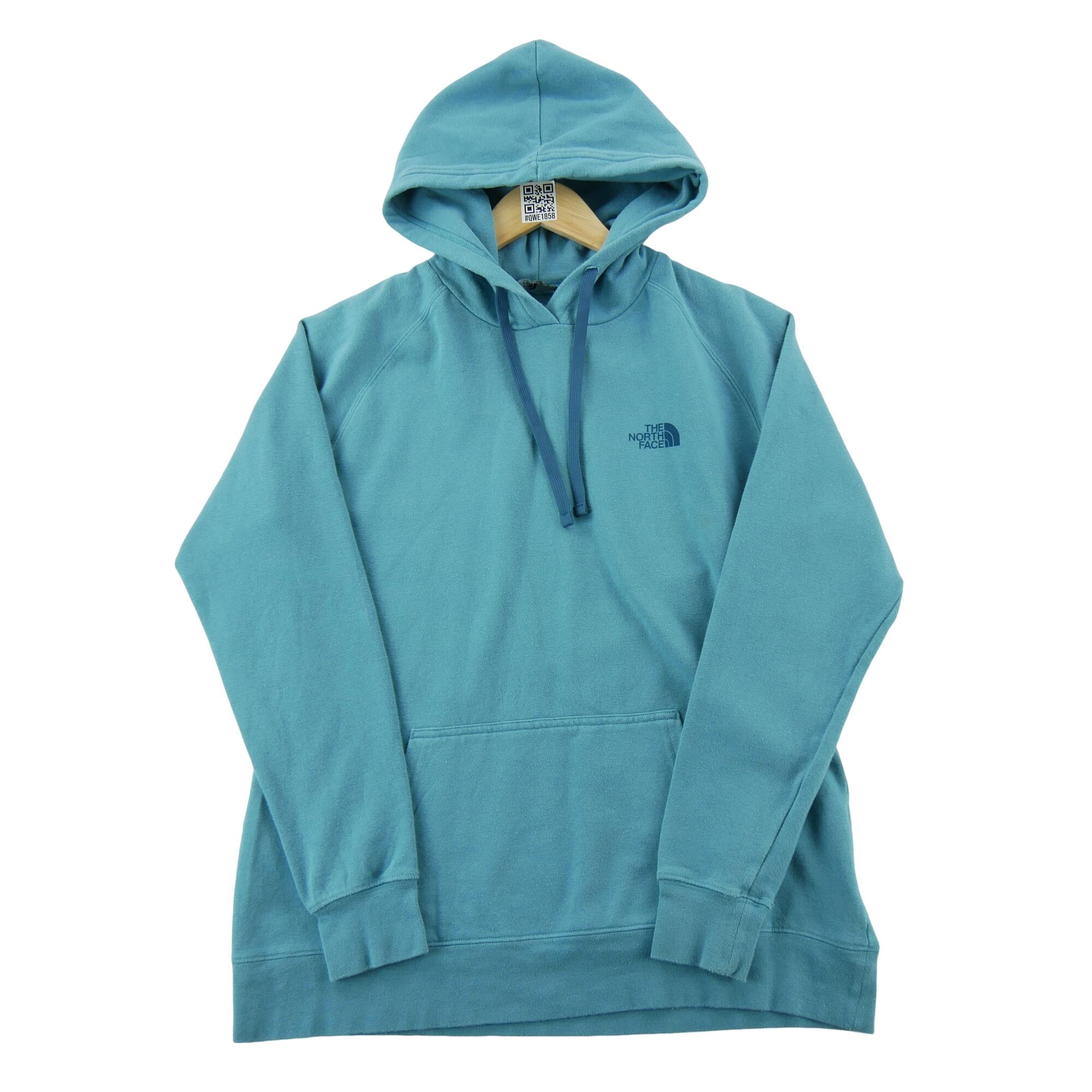 Second life - Bluza z kapturem damska The North Face turkusowa - Stan dobry