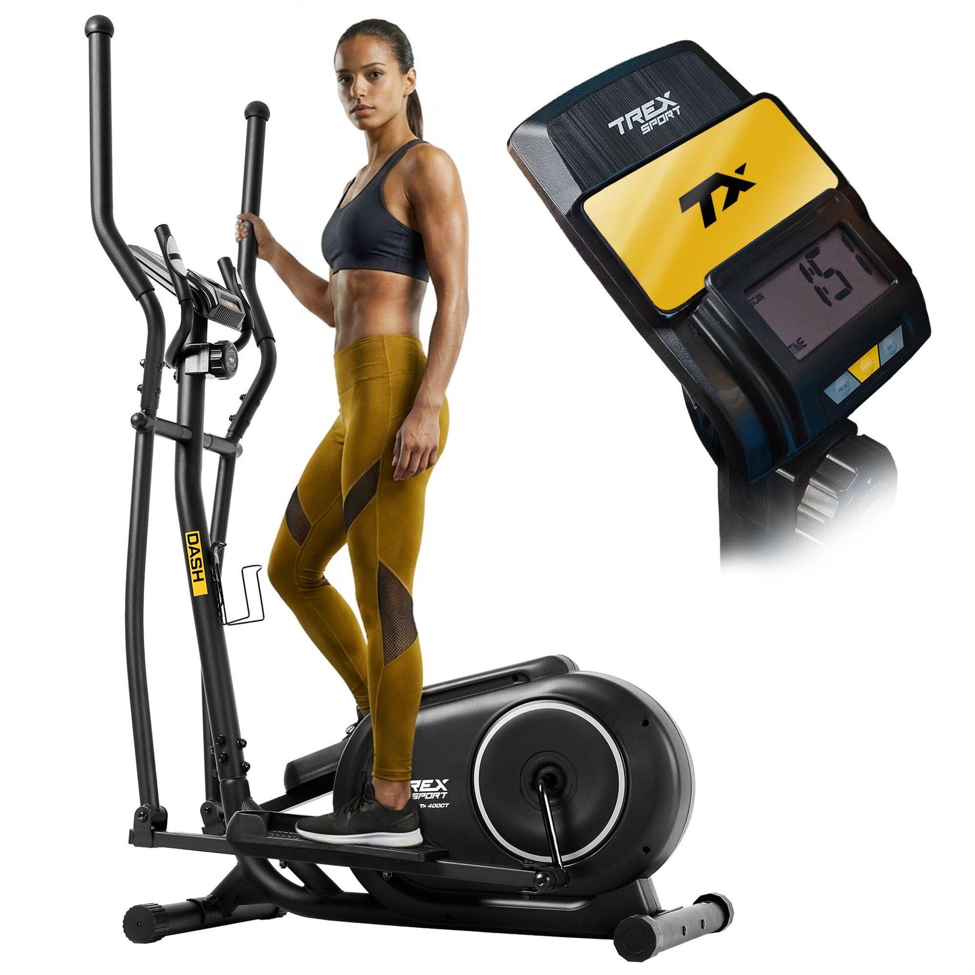 Trenażer eliptyczny magnetyczny Trex Sport DASH z kołem 6 kg, do 120 kg
