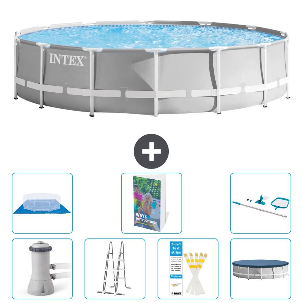 INTEX Basen Prism Frame Okrągły - 427x107 cm - 8-częściowy S573