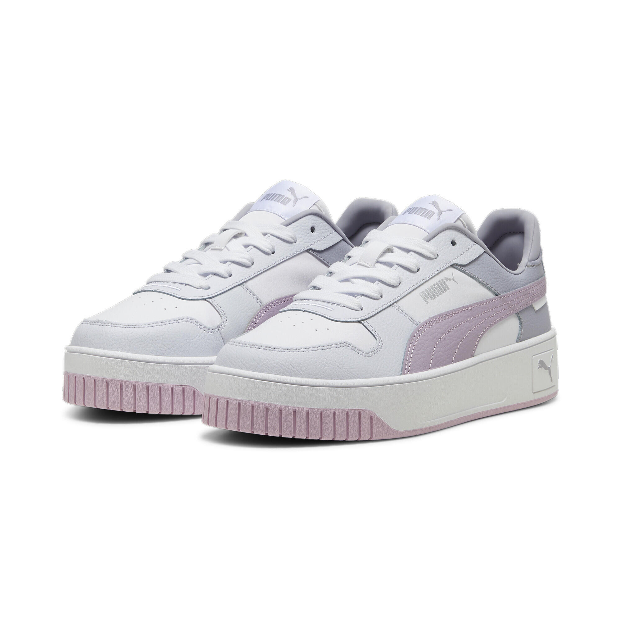 Sneakersy damskie Carina Street PUMA White Grape Mist Silver Purple Metallic