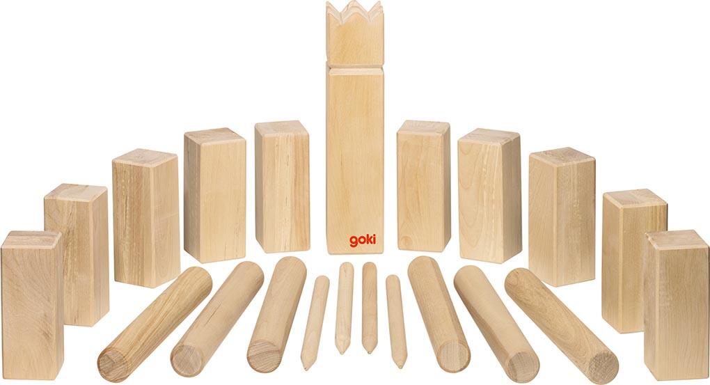 Goki Kubb drewniana gra wikingów na zewnątrz 5+
