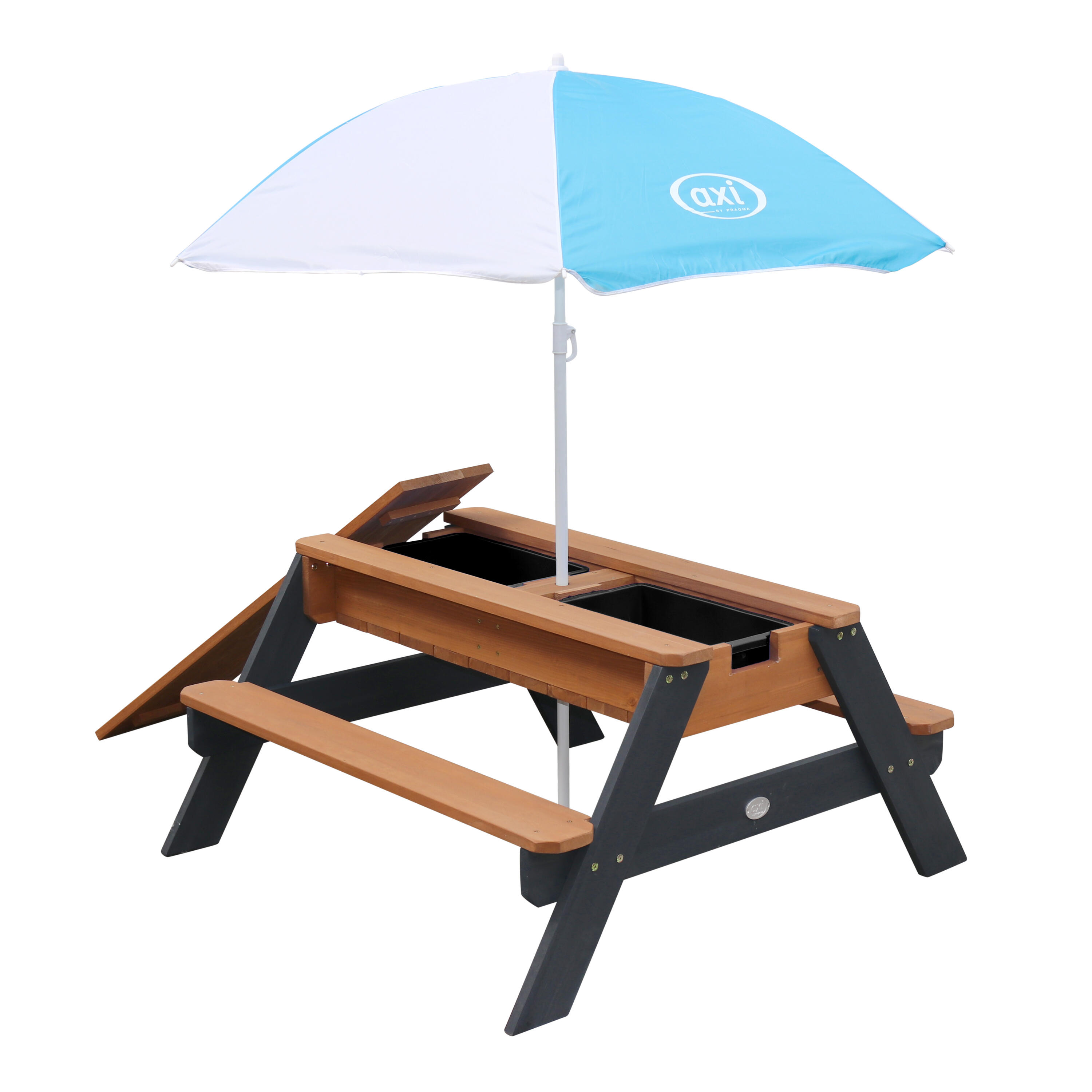 AXI Nick Stol Piasek i Woda, Parasol, Szary/Brazowy | 95x97x48 cm