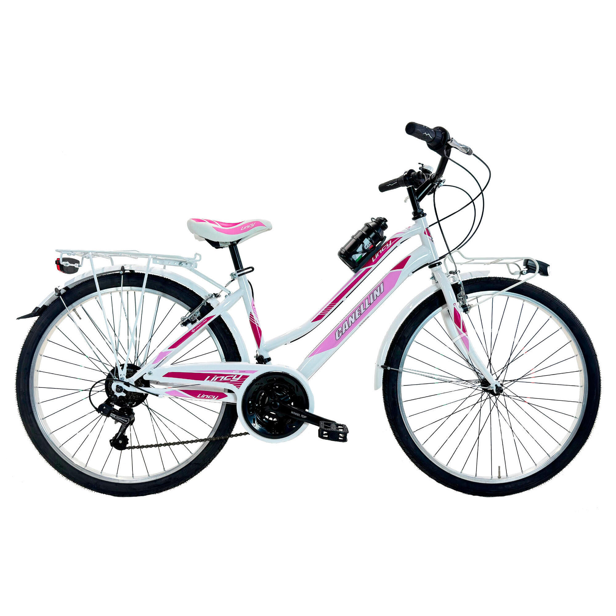 Rower Dziecięcy MTB Canellini LINCY 26 - Biały/Różowy