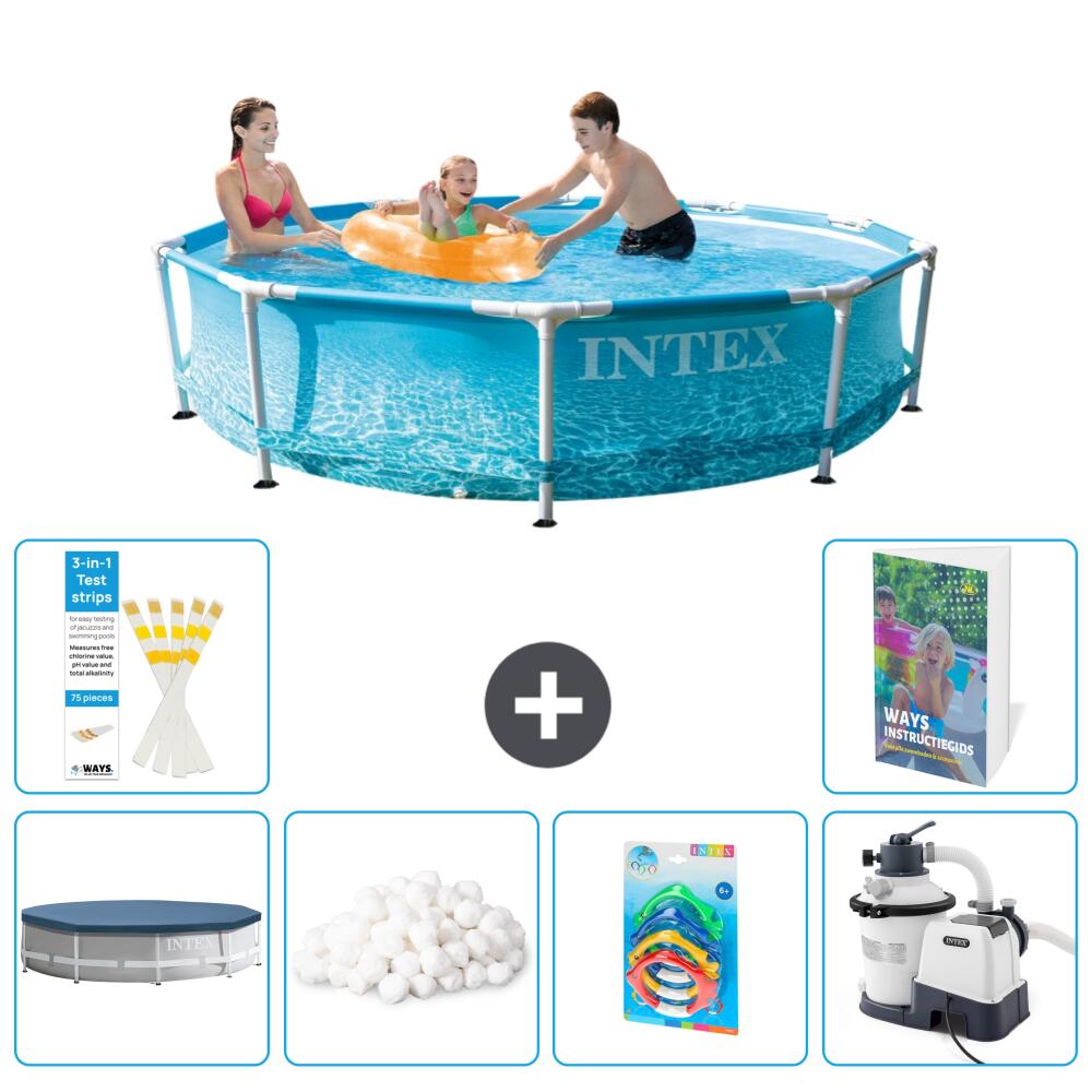 INTEX Basen ze stelażem Okrągły - 305x76 cm - 7-częściowy S8