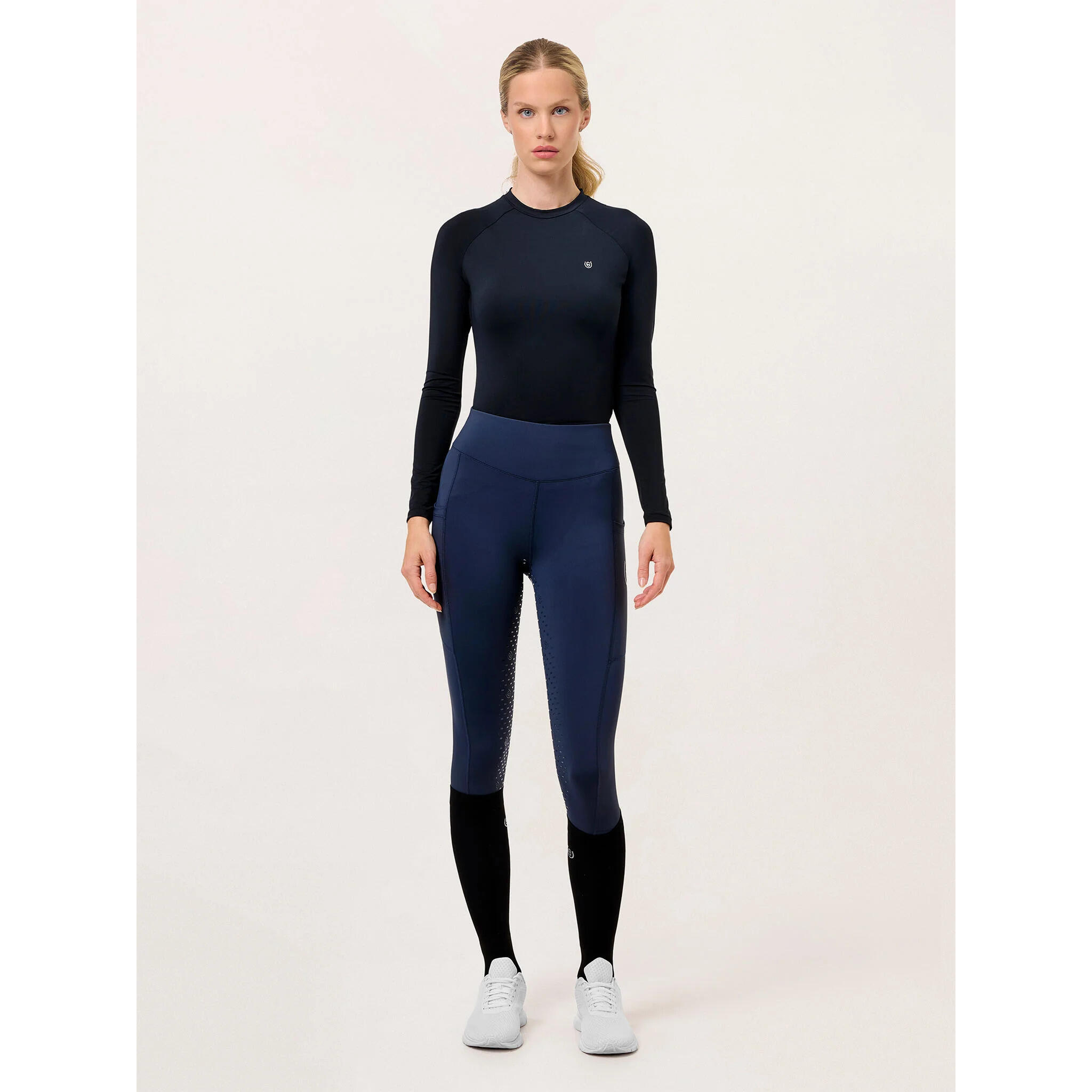 Damskie legginsy jeździeckie z pełną przyczepnością Equestrian Stockholm Jump Mo